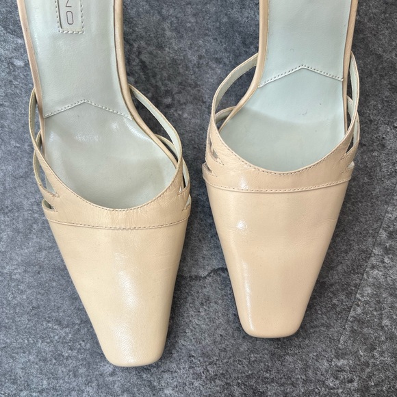 Genuine leather cream heels - Picture 7 of 9